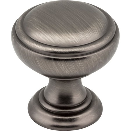 Jeffrey Alexander 1-1/4" Diameter Brushed Pewter Tiffany Cabinet Knob 658BNBDL